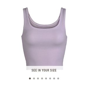 SKIMS cotton rib tank iris mica size medium
